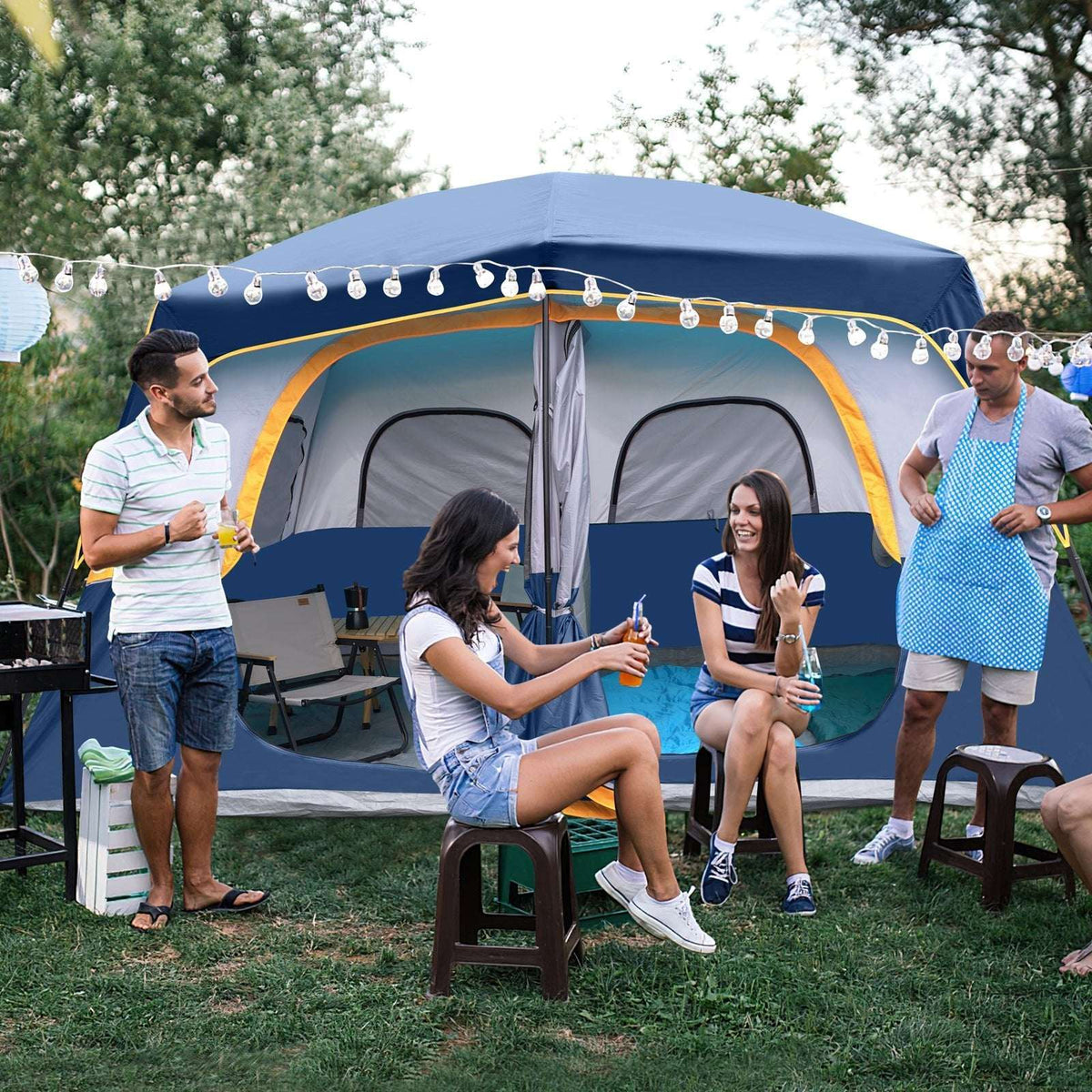 UNP 8 - Person Family Tent - Large Waterproof Camping Shelter - by UNP OUTDOOR