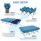 Camping Cot,Camping Cots for Adults,Folding Camping Cot with Inflatable Air Mattress and Carry Bag,for Outdoor Travel Camp Beach Vacation (not Included The Airpump)