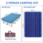 Camping Cot,Camping Cots for Adults,Folding Camping Cot with Inflatable Air Mattress and Carry Bag,for Outdoor Travel Camp Beach Vacation (not Included The Airpump)