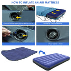 Camping Cot,Camping Cots for Adults,Folding Camping Cot with Inflatable Air Mattress and Carry Bag,for Outdoor Travel Camp Beach Vacation (not Included The Airpump)