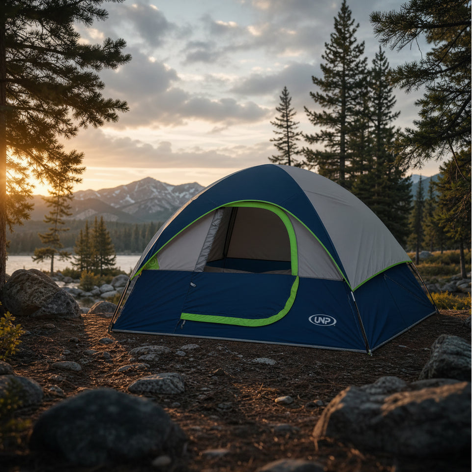 UNP 2 Person Lightweight Camping Tent - Waterproof & Windproof Dome Tent