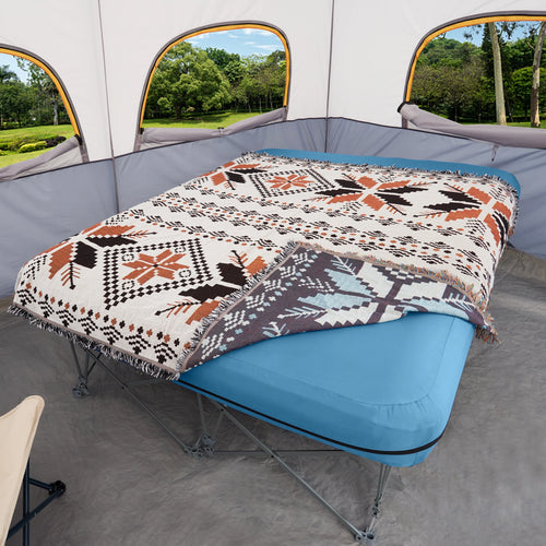 Camping Cot,Camping Cots for Adults,Folding Camping Cot with Inflatable Air Mattress and Carry Bag,for Outdoor Travel Camp Beach Vacation (not Included The Airpump)