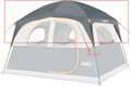 UNP 6 Person Large Family Camping Tent with Full Detachable Waterproof Rain Cover, Windproof All-Weather Cabin Tent for Outdoor Glamping & Road Trips