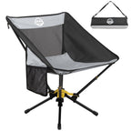 AD | Ergo - Comfort Portable Camping Chair - by UNP OUTDOOR-Black