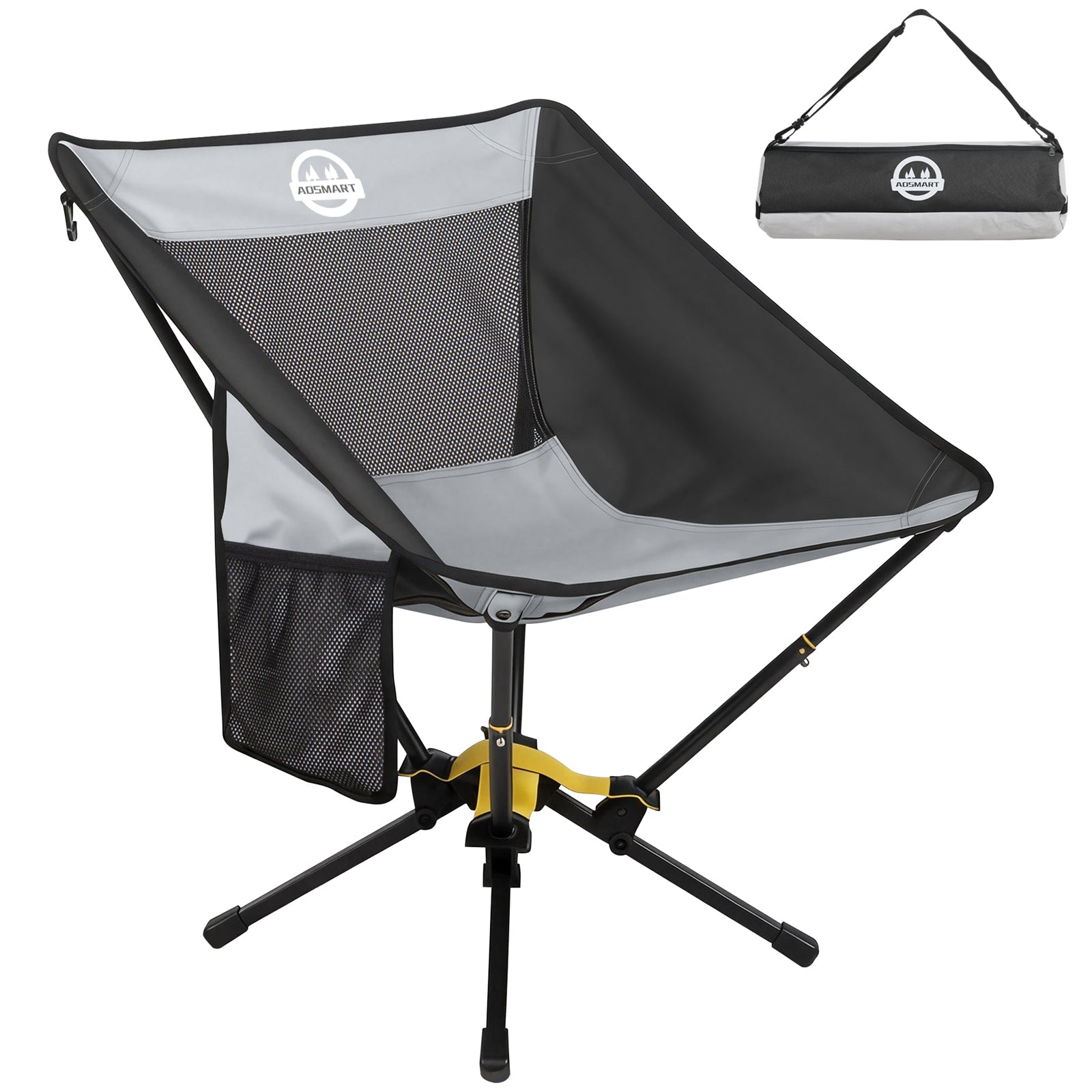 AD | Ergo - Comfort Portable Camping Chair - by UNP OUTDOOR-Black