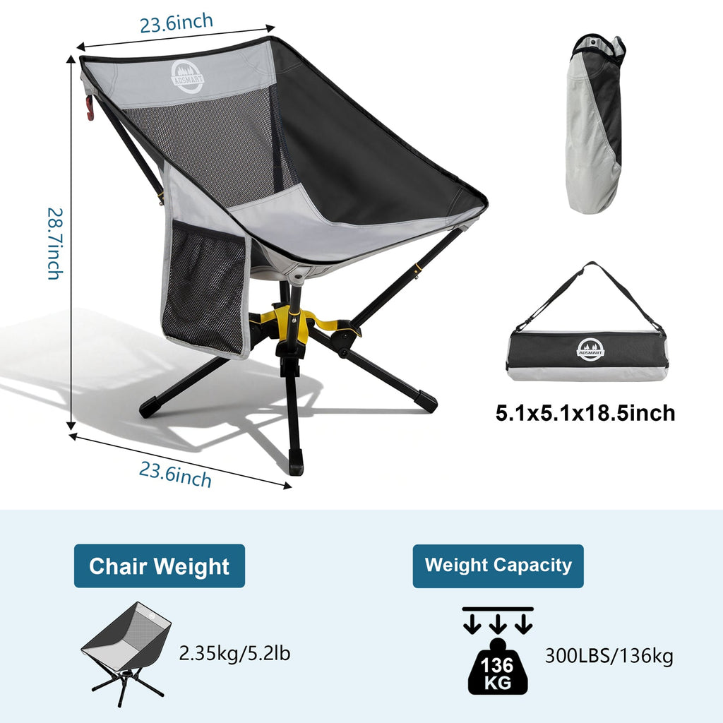 AD | Ergo - Comfort Portable Camping Chair - by UNP OUTDOOR-Scene View