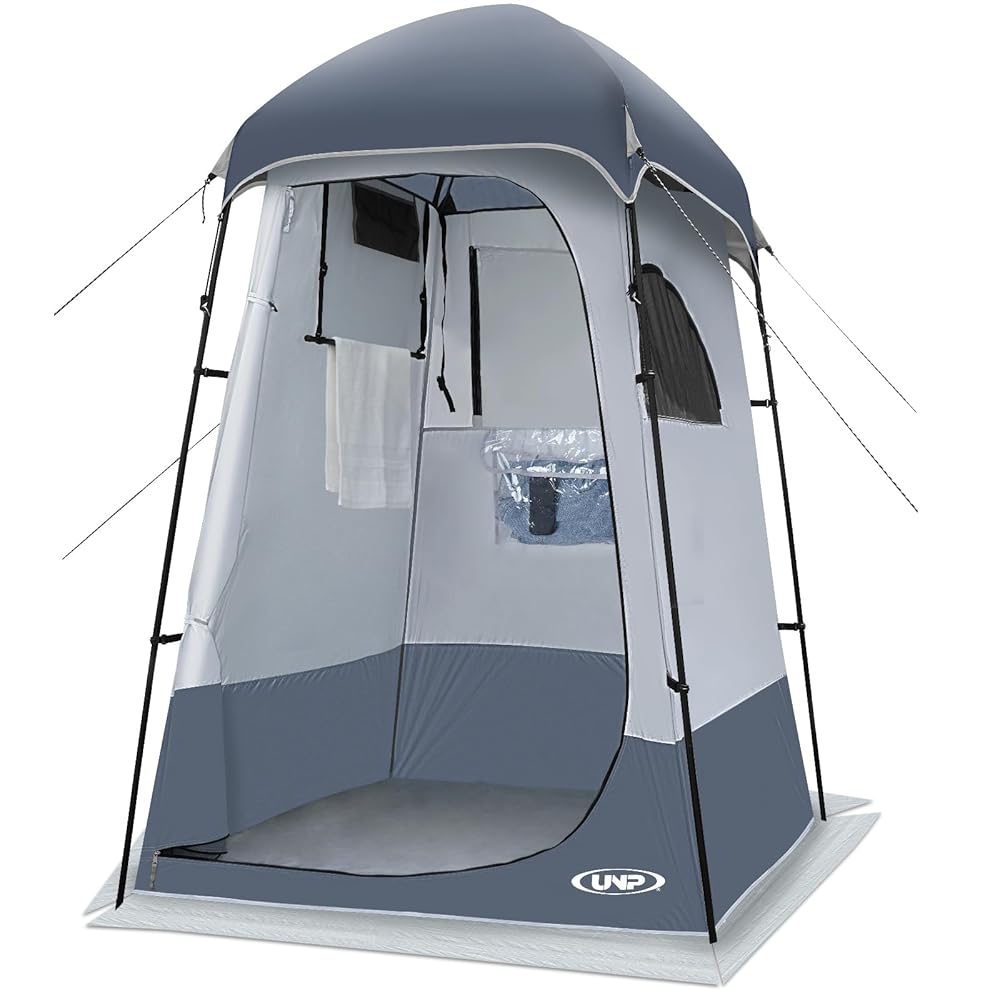 UNP 1-Personen Duschzelt mit Sichtschutz – Tragbarer Camping-Unterstand