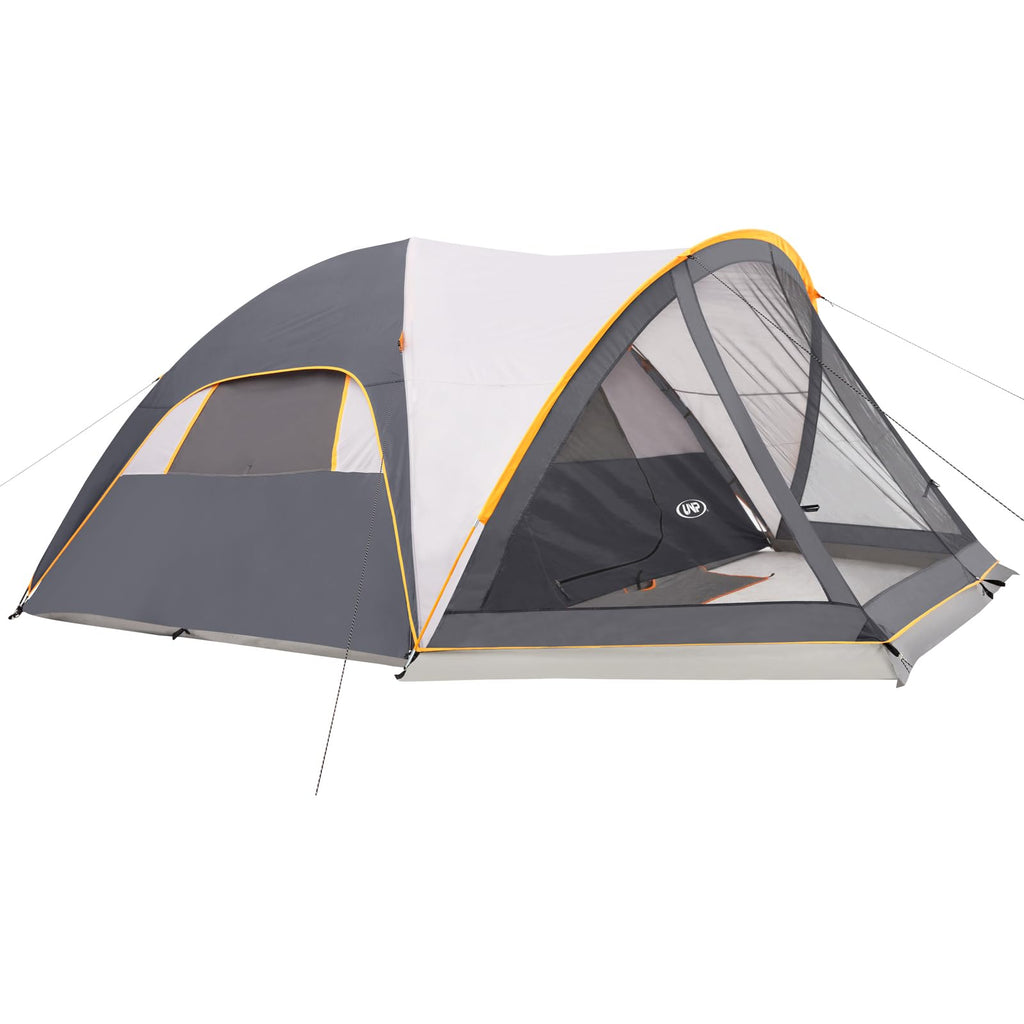 UNP 6-Person Family Dome Camping Tent with Screen Room & Porch