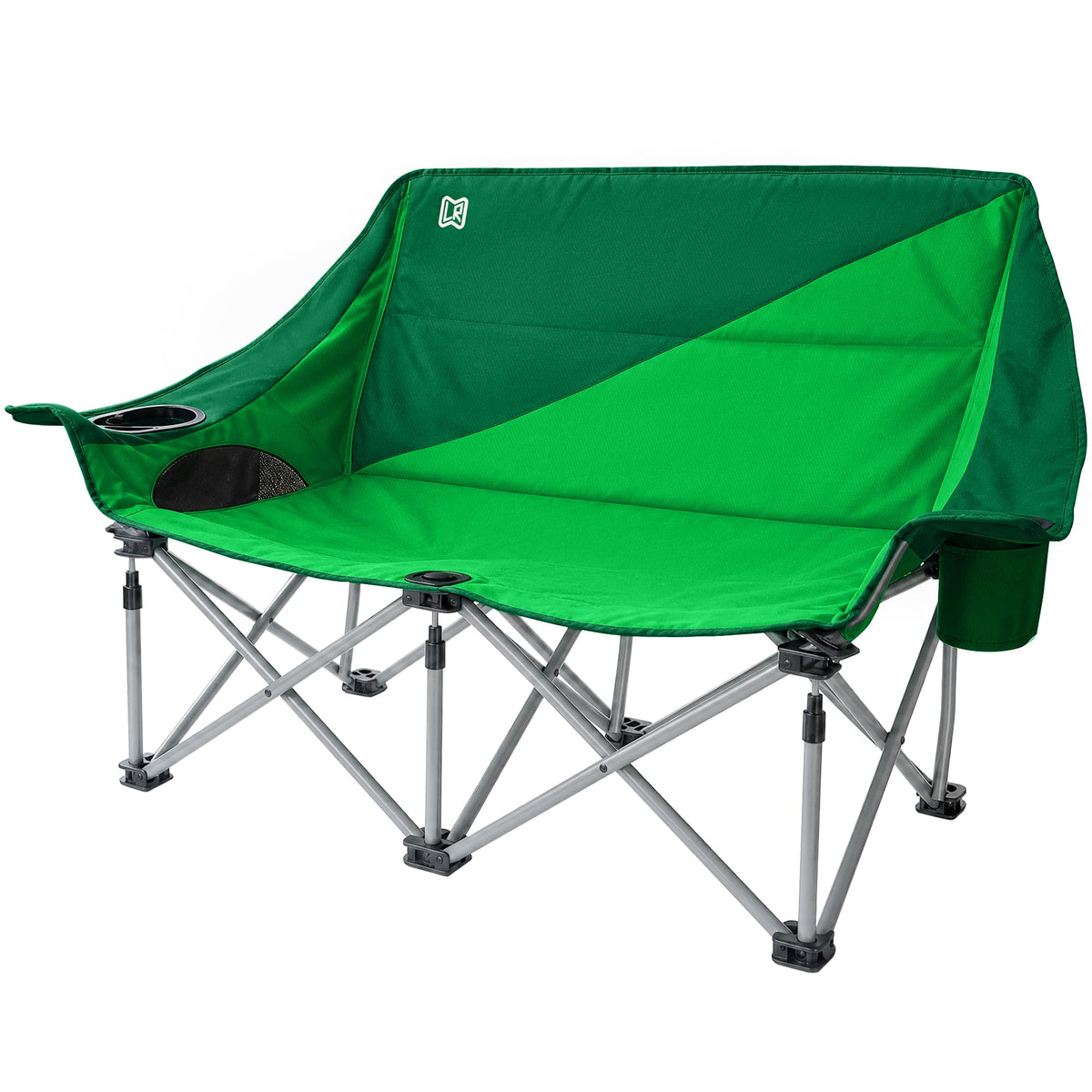Double Camping Chair with Cup Holders & Side Pockets