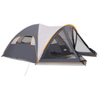 UNP 6-Person Family Dome Camping Tent with Screen Room & Porch