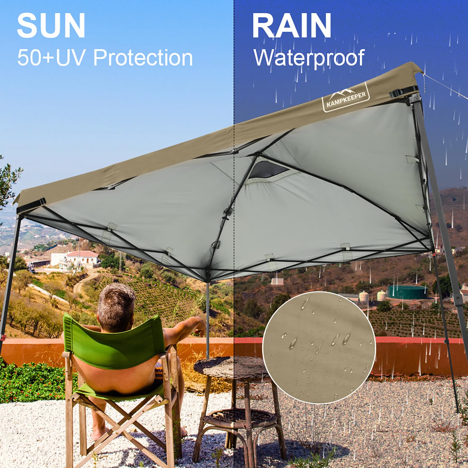 10x10 FT Replacement Canopy Top with Air Vent – UV & Waterproof