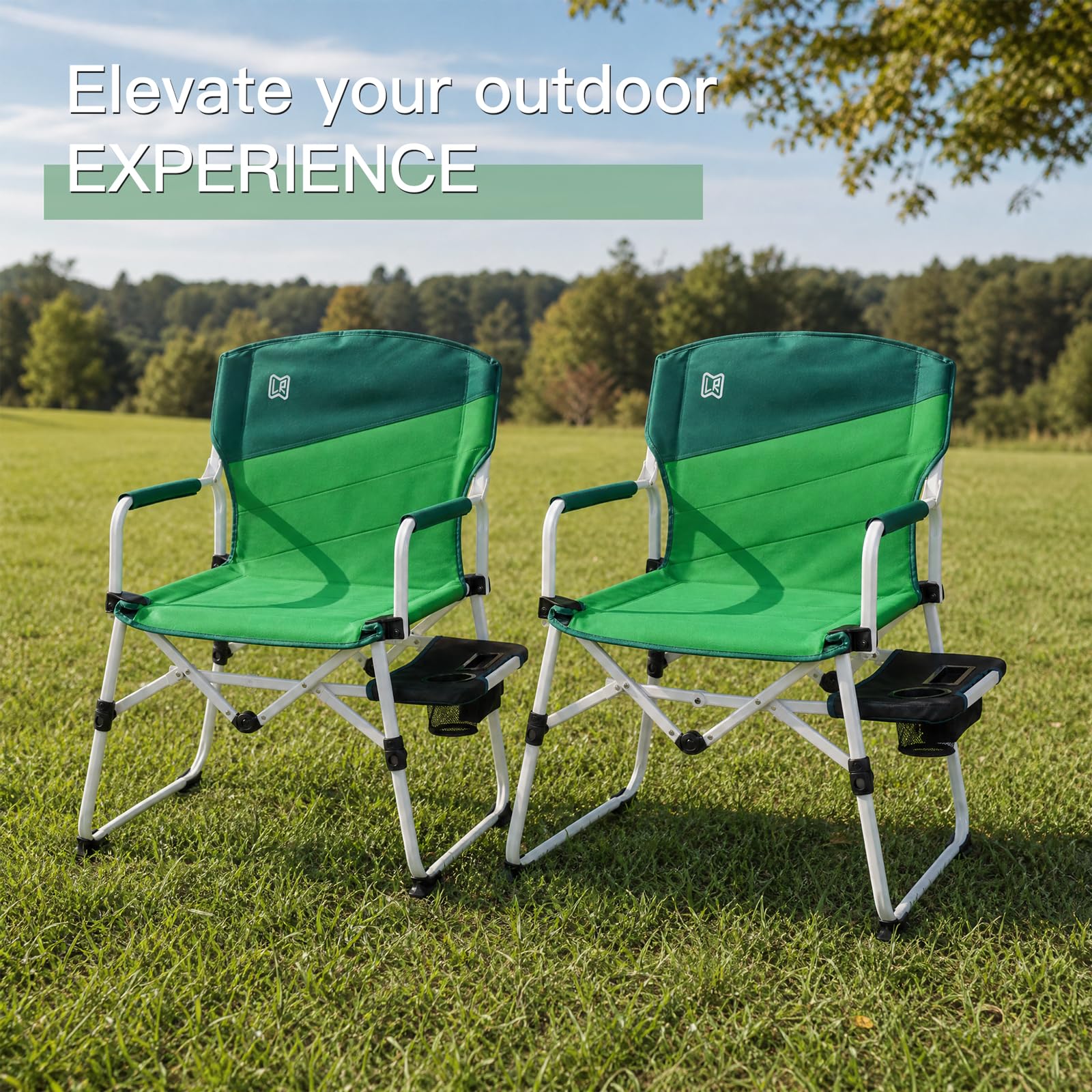 Portable Camping Director Chair with Cup Holder and Storage Pocket