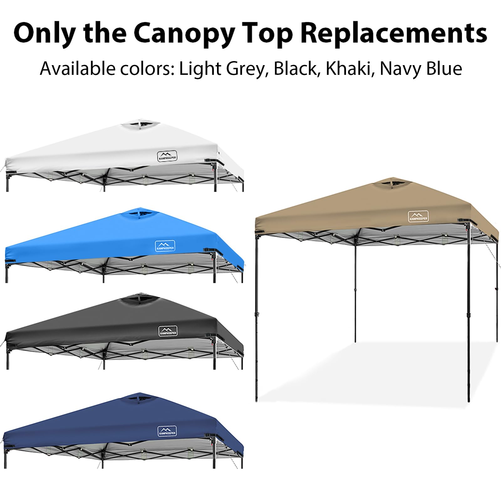10x10 FT Replacement Canopy Top with Air Vent – UV & Waterproof
