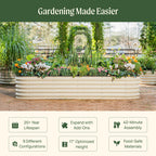 Hiker Garden 9-in-1 Metal Raised Garden Bed, 8' x 2' – Olive Green