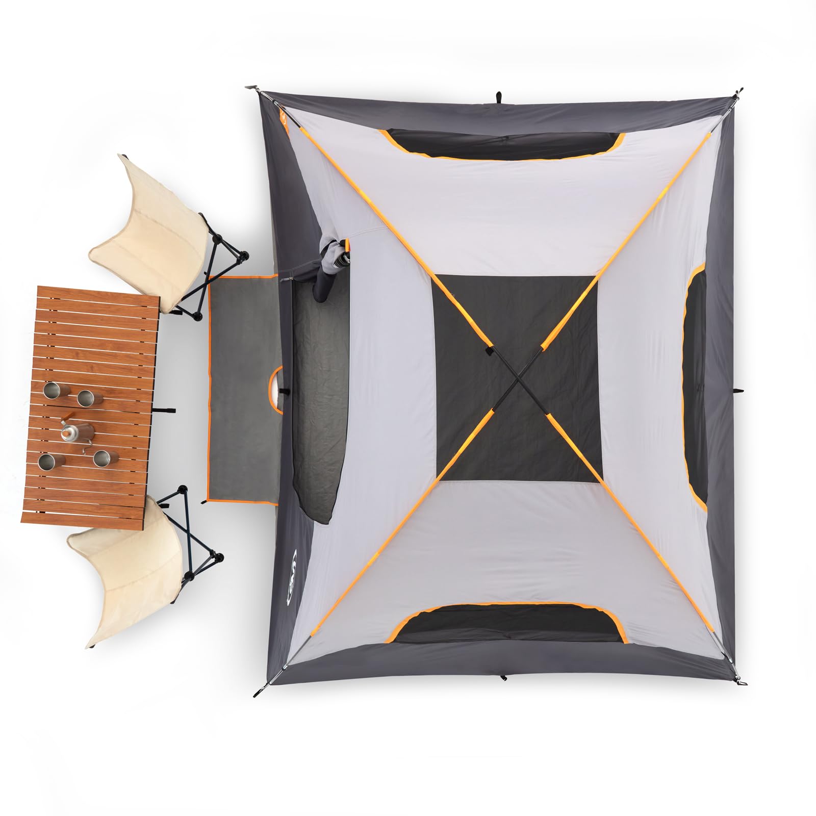 UNP 6-Person Family Dome Camping Tent with Screen Room & Porch