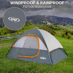 UNP 2-4 Person Tent, Waterproof Fast Setup Family Camping Tent