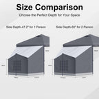 Side Tent for 10' x 10' Pop Up Canopy, 1-2 Person Camping Shelter Tent