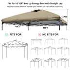 10x10 FT Replacement Canopy Top with Air Vent – UV & Waterproof