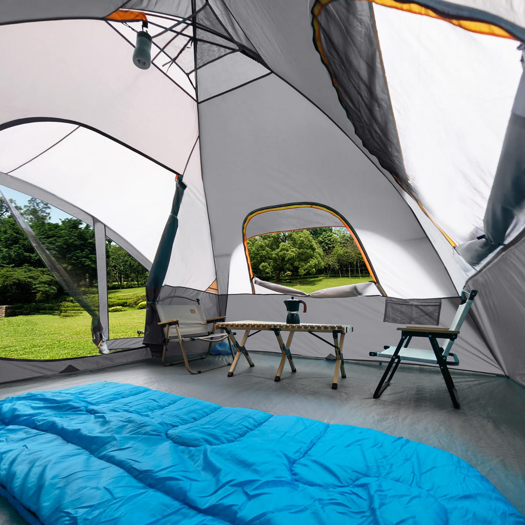 UNP 6-Person Family Dome Camping Tent with Screen Room & Porch