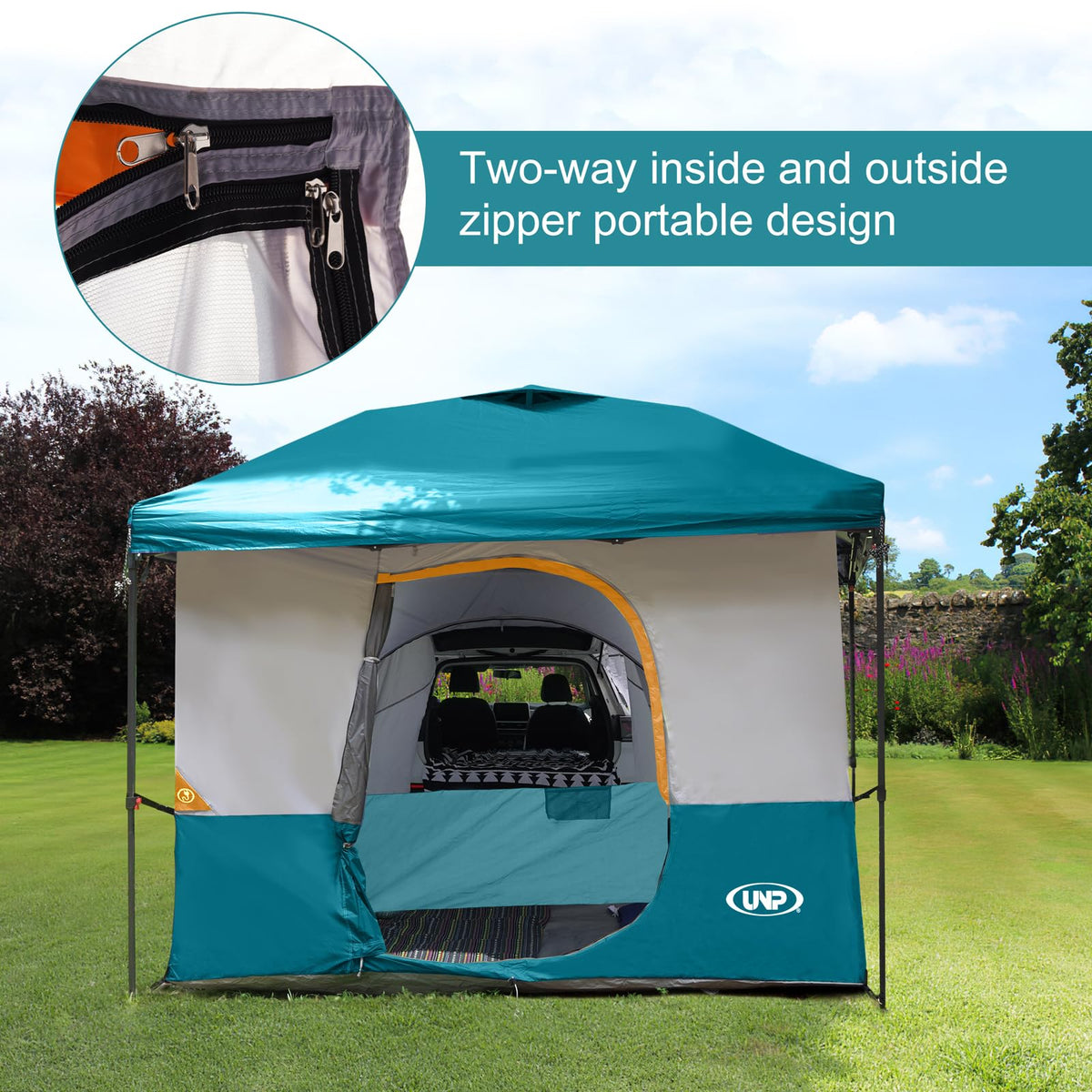 UNP Cube Tent for Camping, 10x10 Pop Up Canopy Attachment