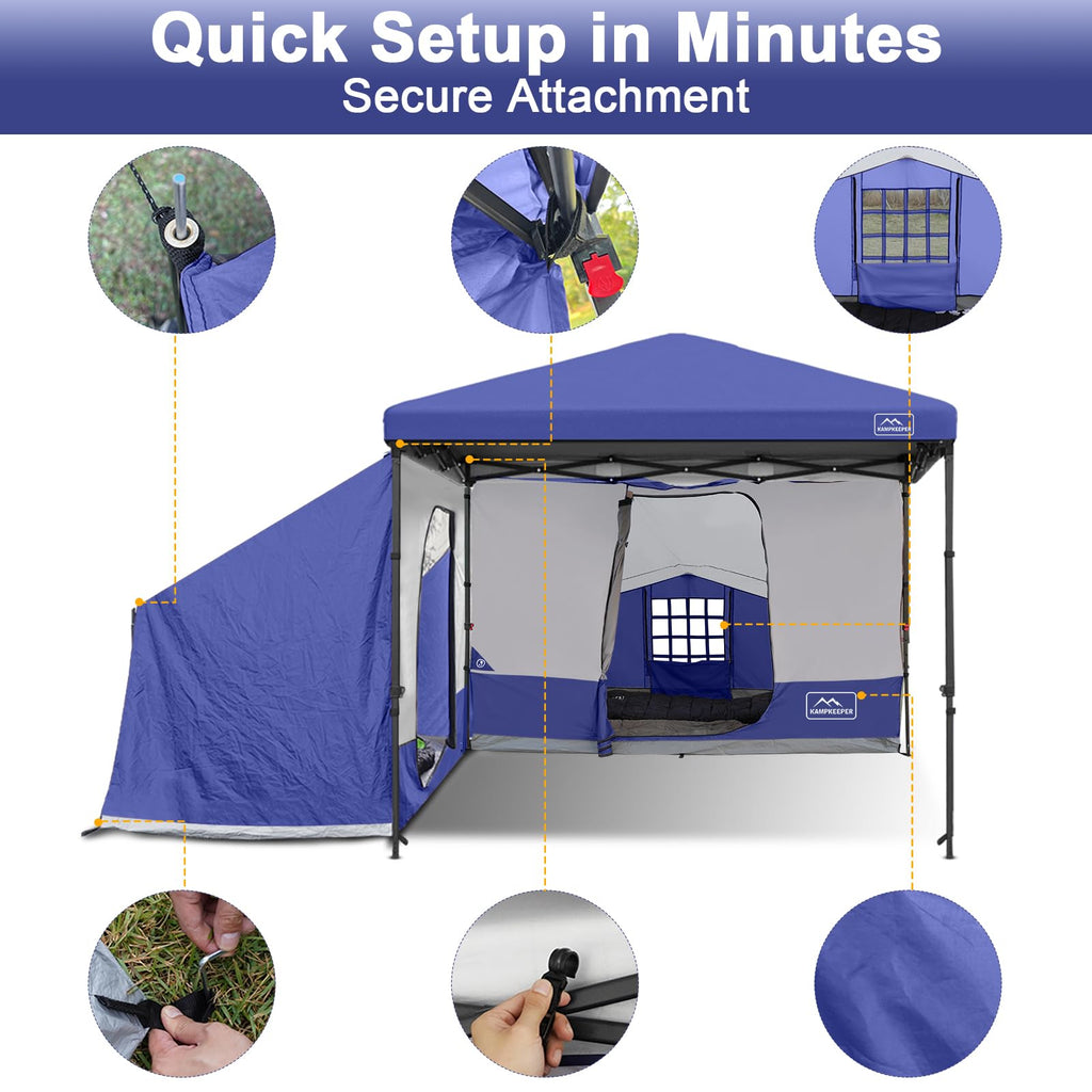 Side Tent 2 Person Camping Tent for 10' x 10' Pop Up Canopy
