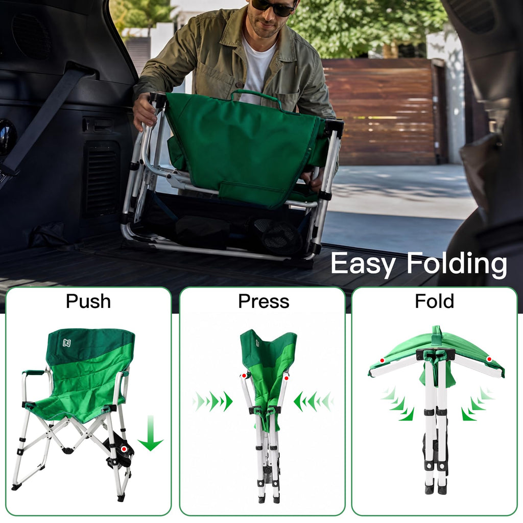 Portable Camping Director Chair with Cup Holder and Storage Pocket