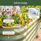Hiker Garden 9-in-1 Metal Raised Garden Bed, 8' x 2' – Olive Green