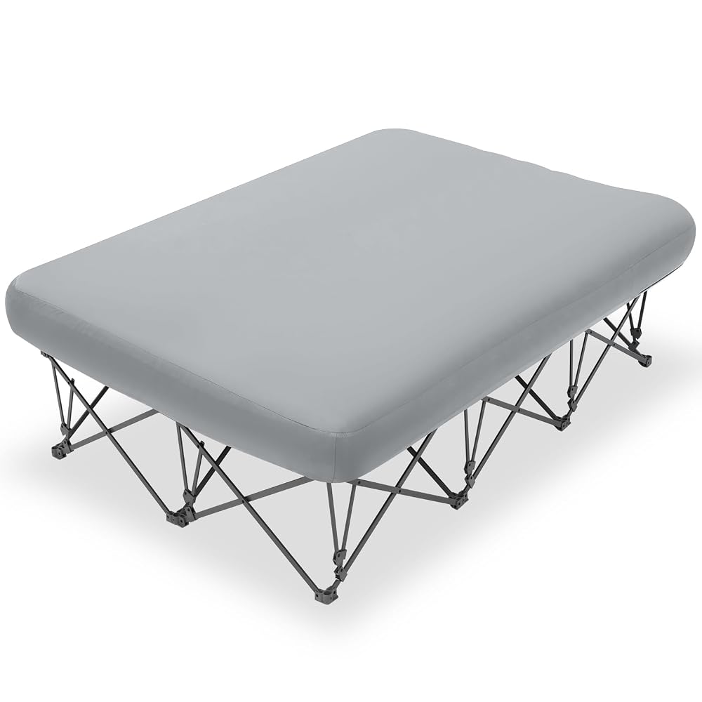 Camping Cot,Camping Cots for Adults,Folding Camping Cot with Inflatable Air Mattress and Carry Bag,for Outdoor Travel Camp Beach Vacation (not Included The Airpump)