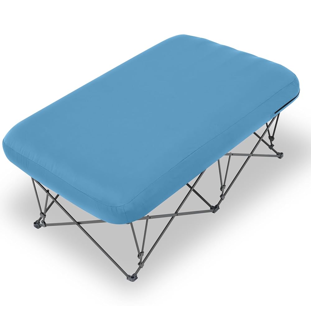 Camping Cot,Camping Cots for Adults,Folding Camping Cot with Inflatable Air Mattress and Carry Bag,for Outdoor Travel Camp Beach Vacation (not Included The Airpump)