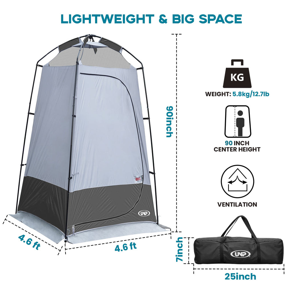 UNP 1 Person - Portable Privacy & Shower Shelter - by UNP OUTDOOR-Internal Height View 