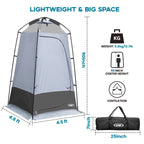UNP 1 Person - Portable Privacy & Shower Shelter - by UNP OUTDOOR-Internal Height View 