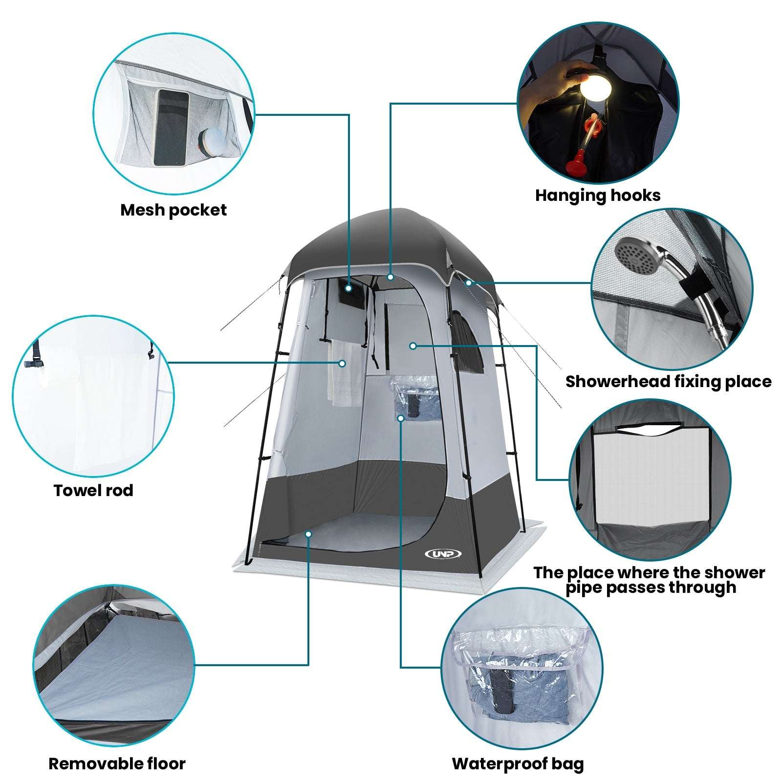 UNP 1 - Person Privacy Shower Tent - Portable Camping Shelter - by UNP OUTDOOR