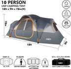 UNP 10 - Person Deluxe Family Retreat - by UNP OUTDOOR-Dimension View