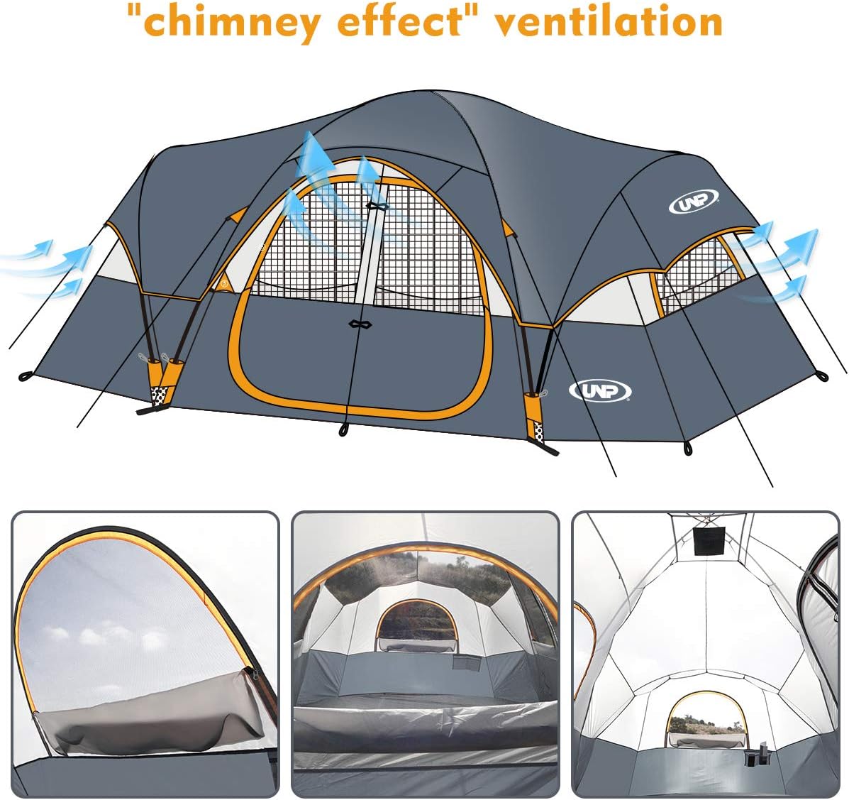 UNP 10 - Person Deluxe Family Retreat - by UNP OUTDOOR-Ventilation View