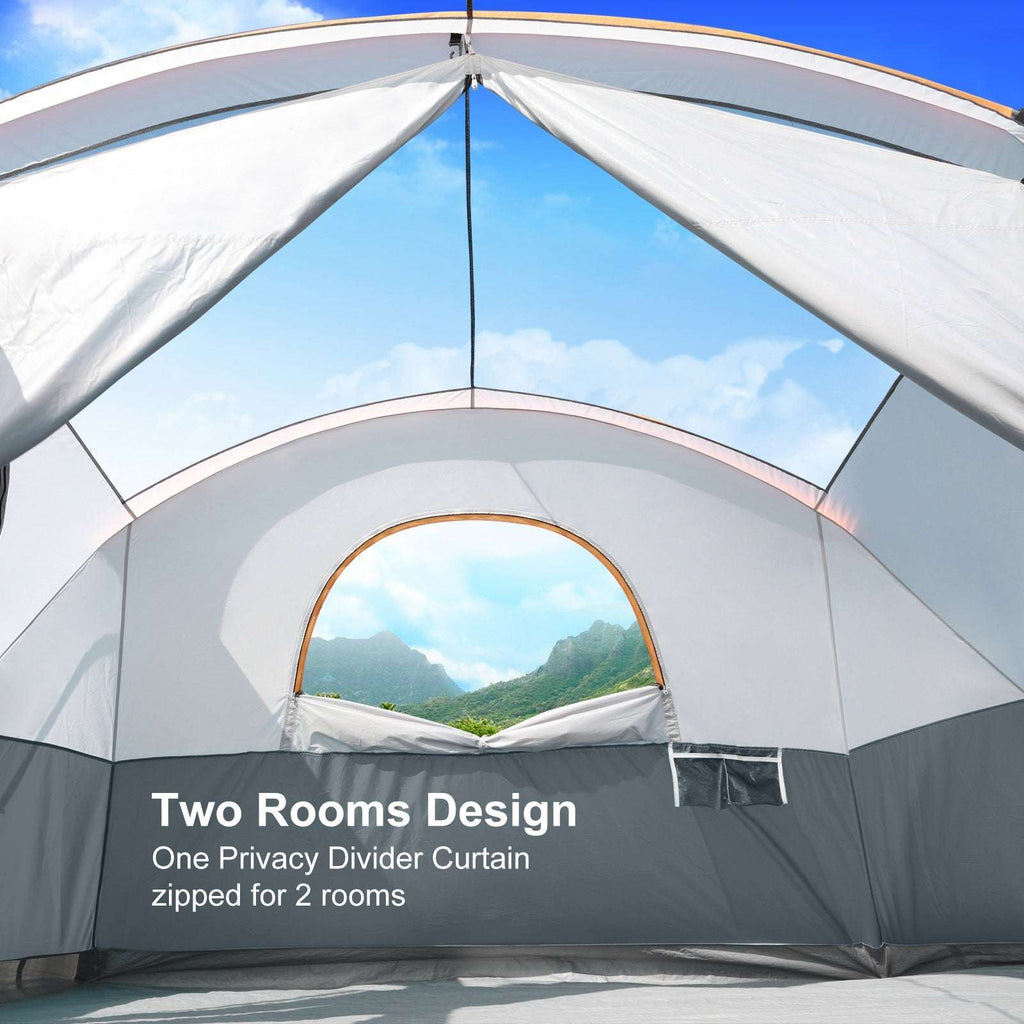 UNP 10 - Person Waterproof Family Tent - Spacious Cabin for Camping - by UNP OUTDOOR