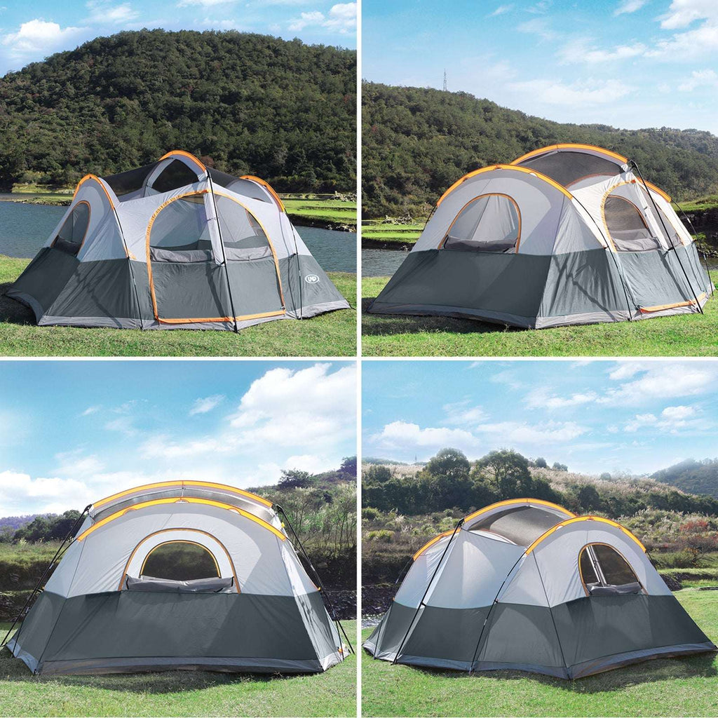 UNP 10 - Person Waterproof Family Tent - Spacious Cabin for Camping - by UNP OUTDOOR