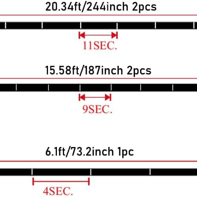 Dimensions diagram of UNP fiberglass tent poles replacement parts