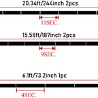 Dimensions diagram of UNP fiberglass tent poles replacement parts