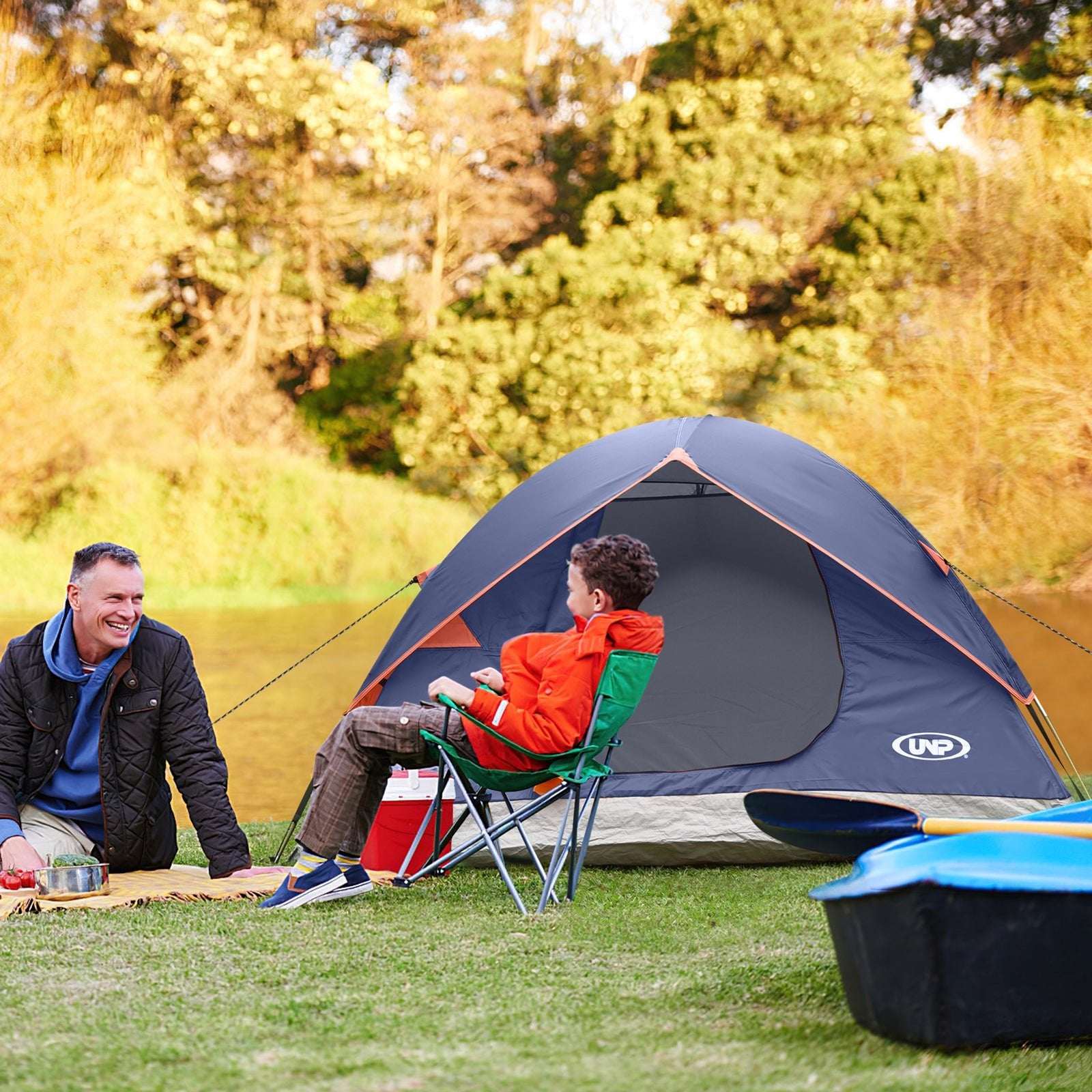 UNP 2 - Person All - Season Dome Tent - Waterproof Backpacking Shelter - by UNP OUTDOOR