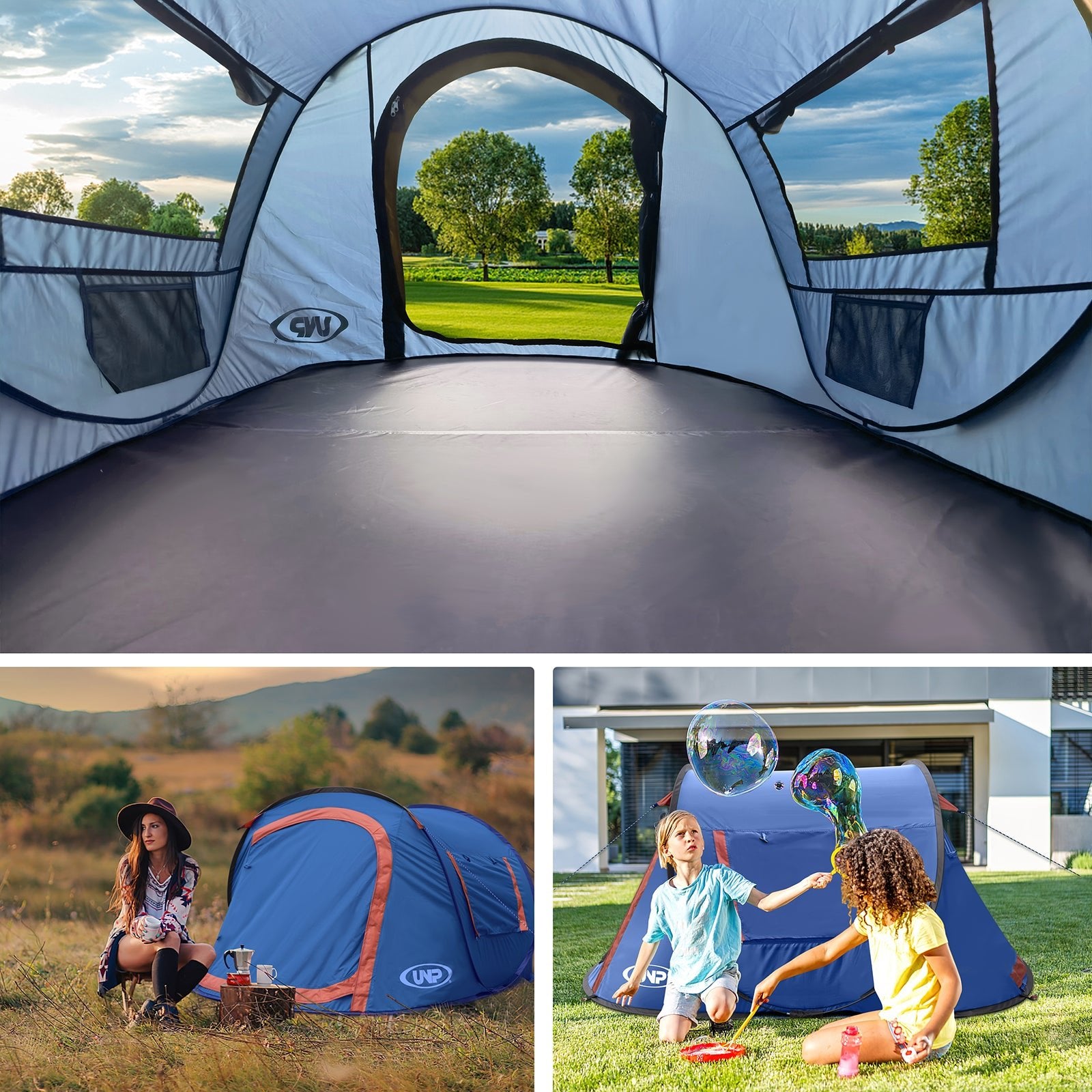 UNP 2 Person Pop Up Tent - by UNP OUTDOOR-Interior View