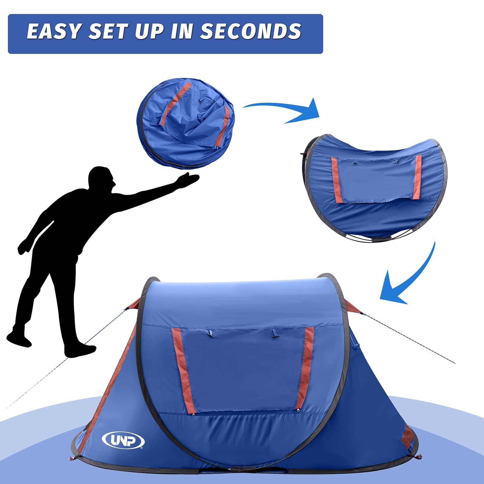 UNP 2 Person Pop Up Tent - by UNP OUTDOOR-Installation View