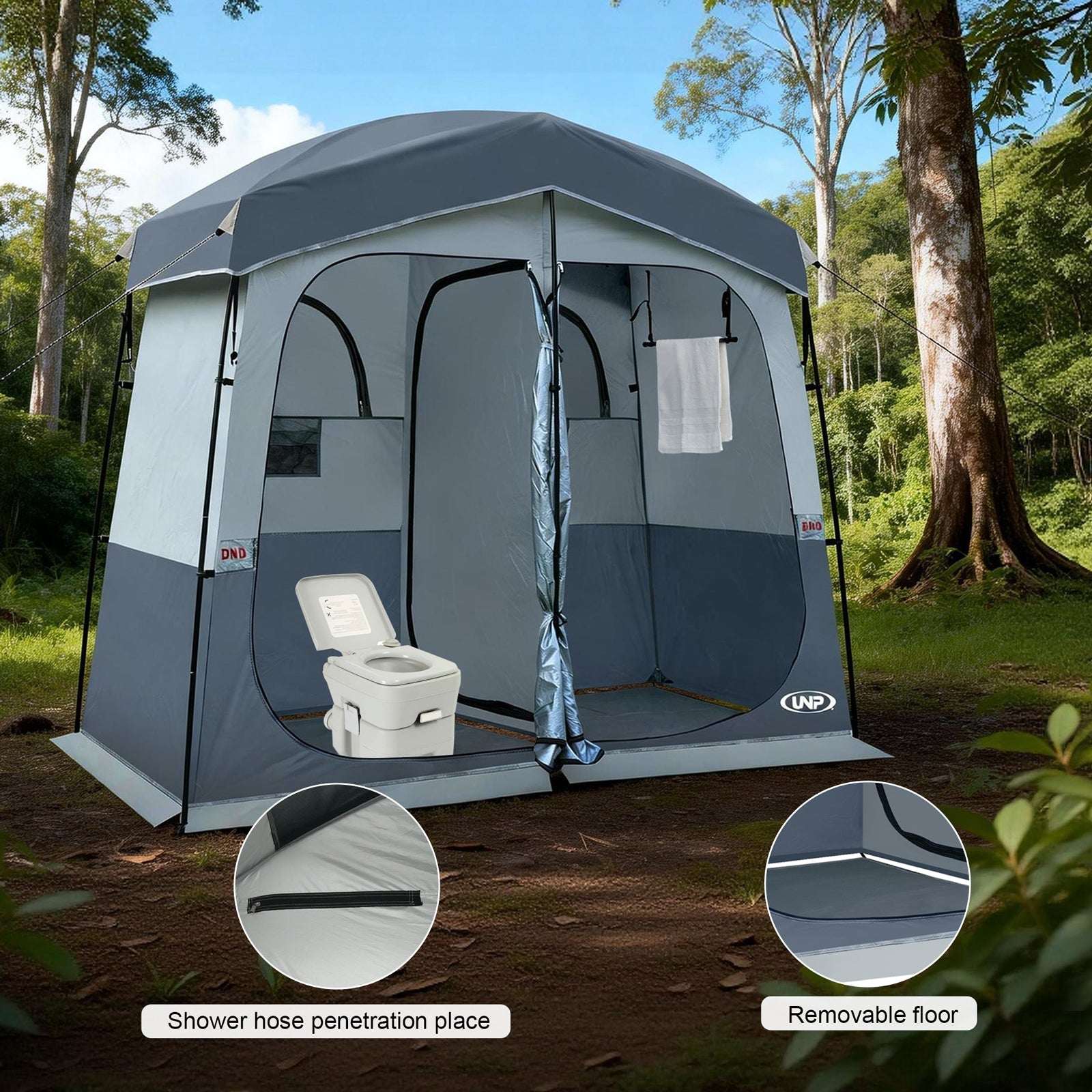 UNP 2 - Person Privacy Shower Tent - Portable Camping Shelter - by UNP OUTDOOR