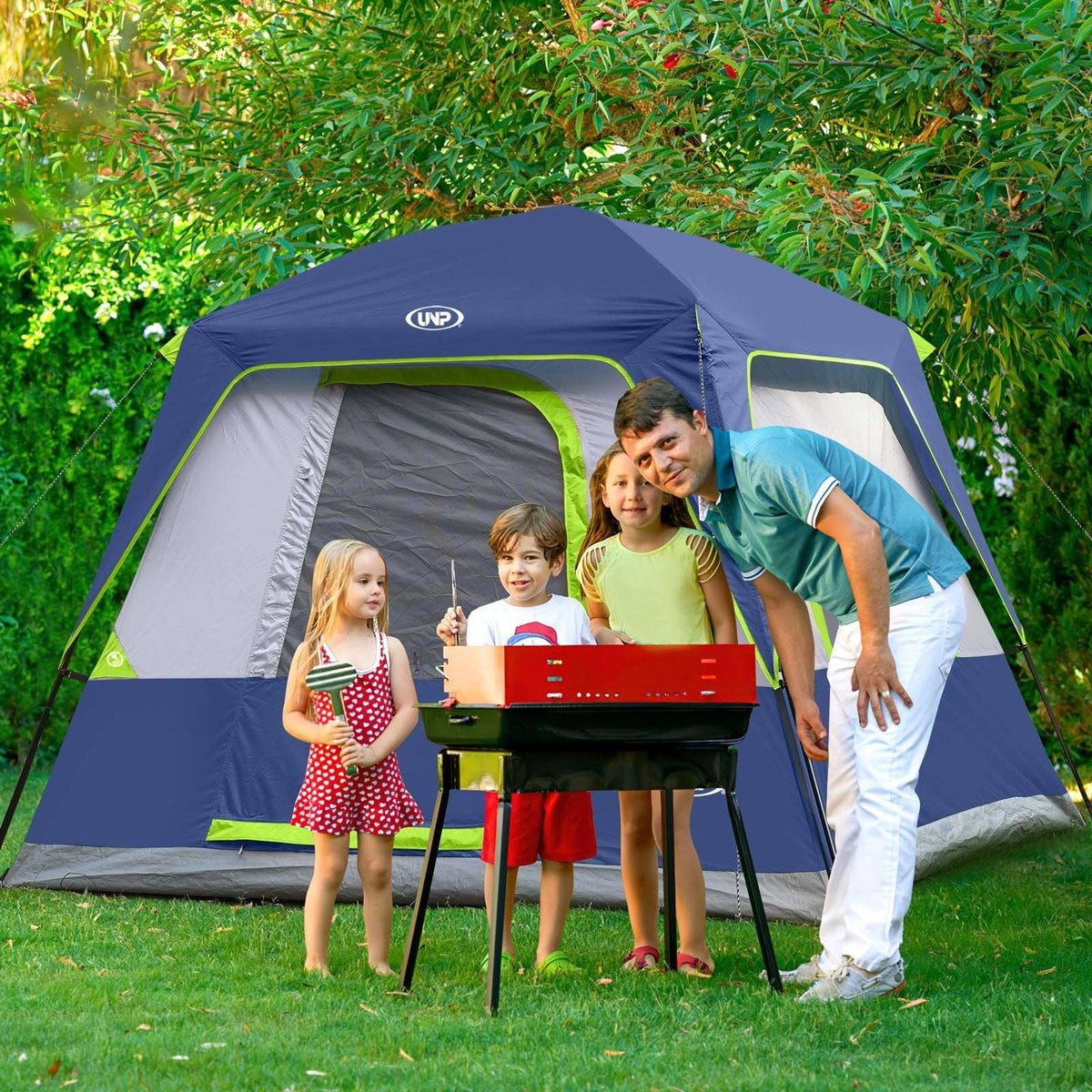UNP 4 - Person Dome Tent - Waterproof Family Camping Shelter - by UNP OUTDOOR