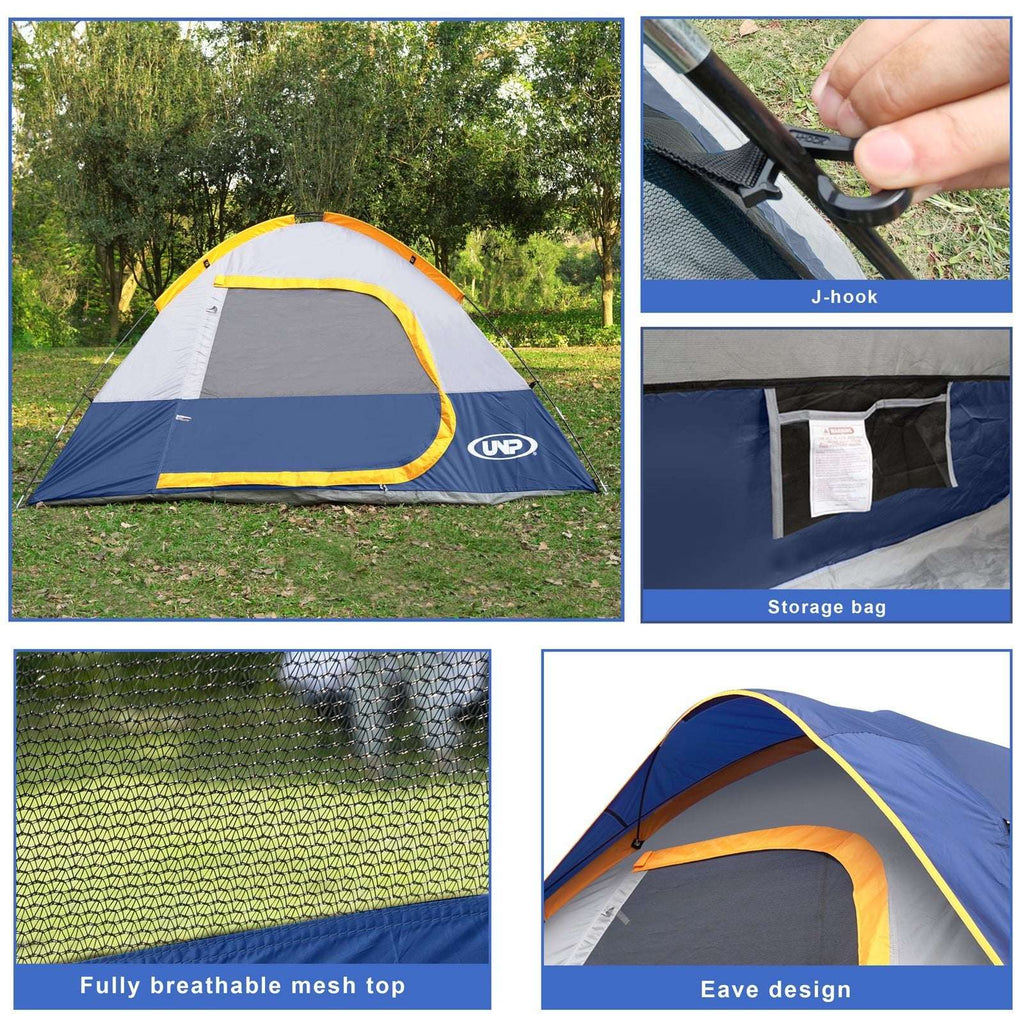 UNP 4 - Person Instant Family Tent with 60s Setup - by UNP OUTDOOR