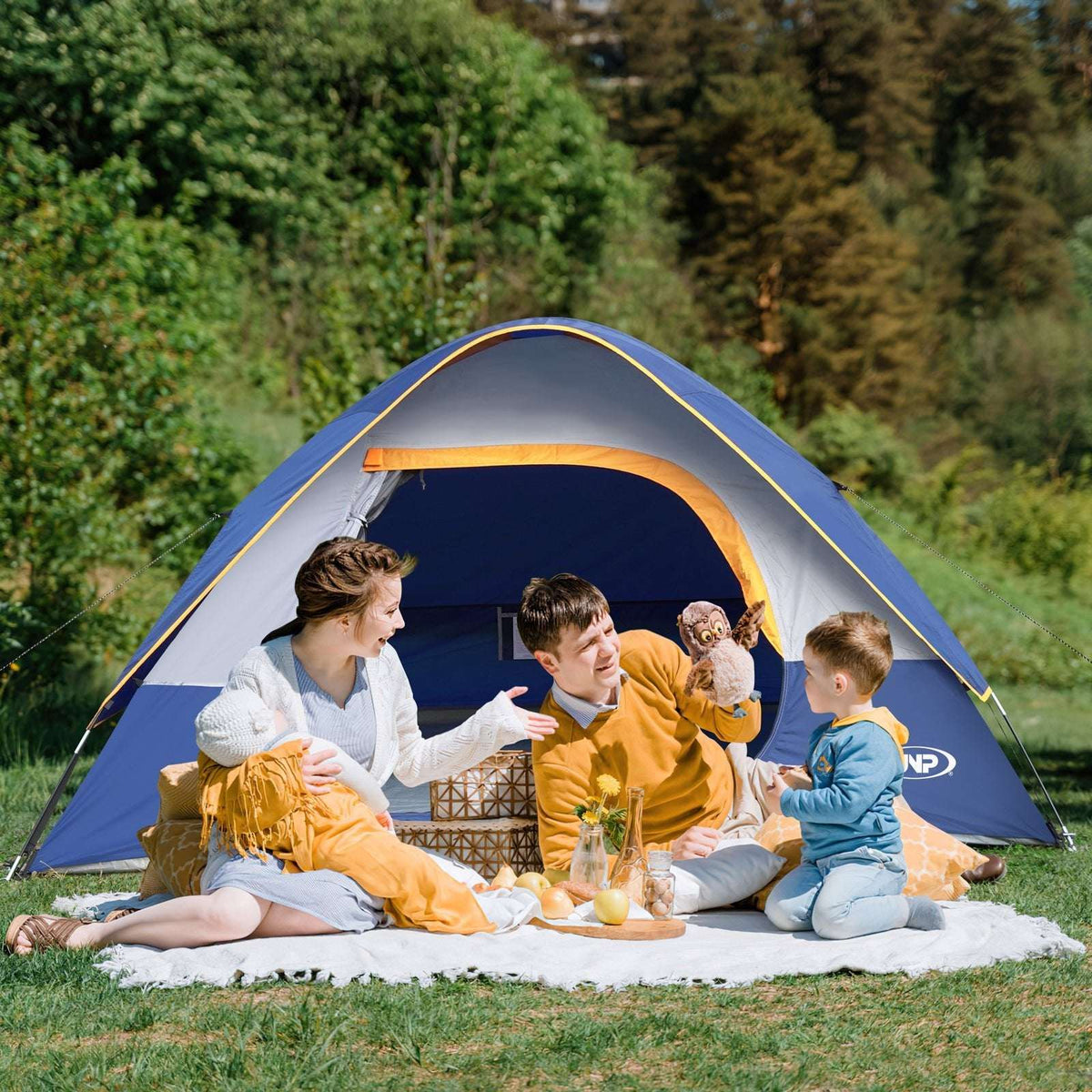 UNP 4 - Person Instant Family Tent with 60s Setup - by UNP OUTDOOR