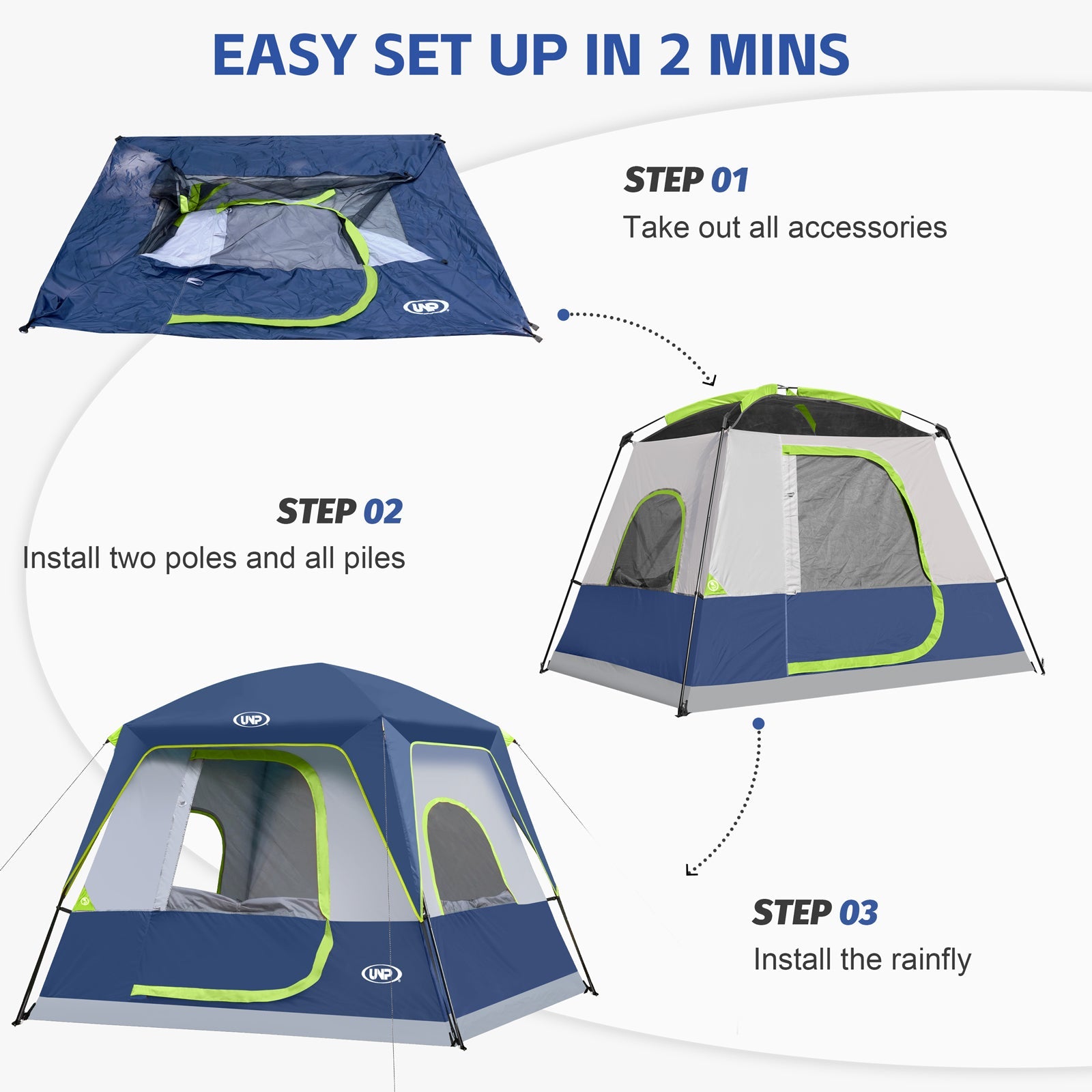 UNP 4 - Person Signature Dome Tent - by UNP OUTDOOR-Installation View