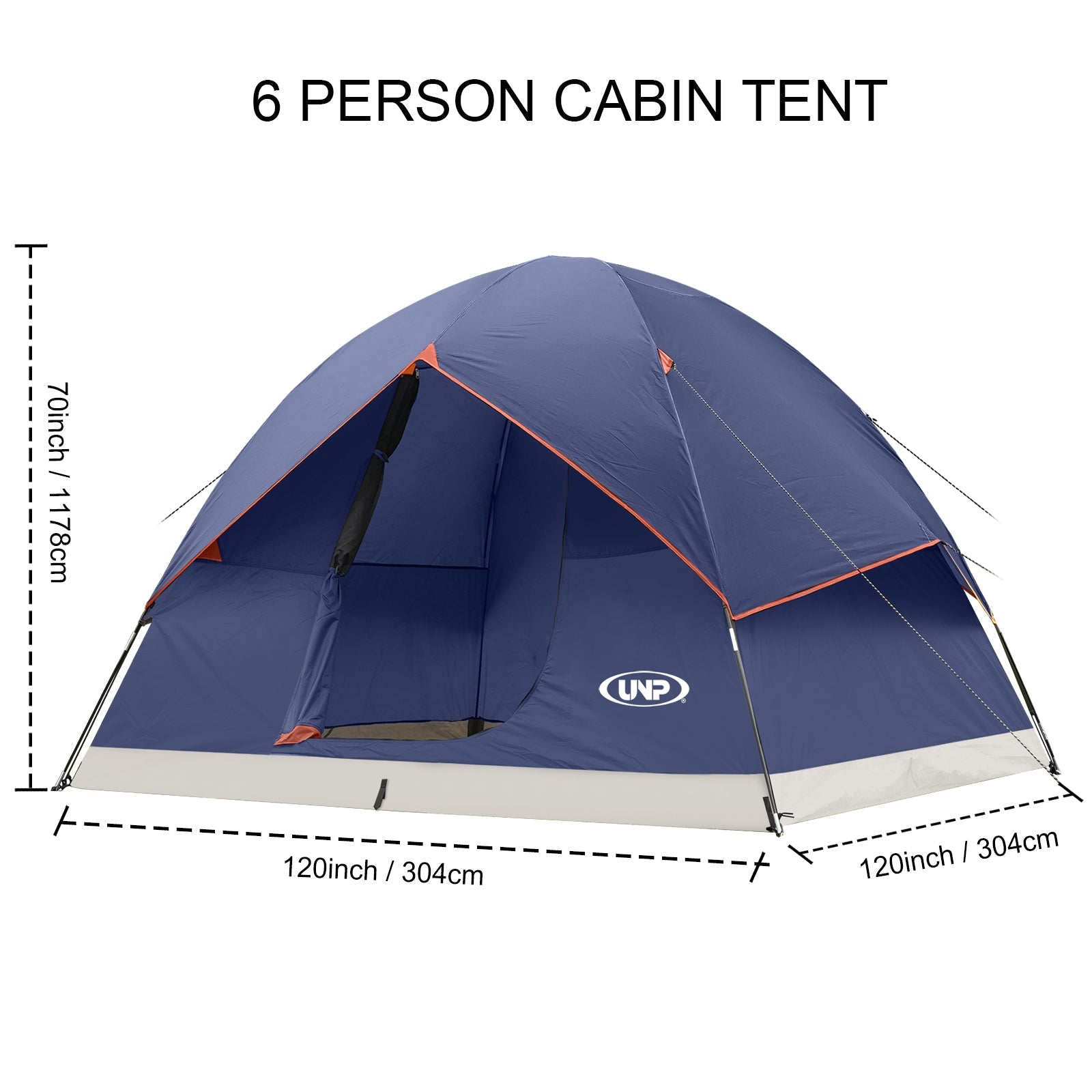 UNP 6 - Person Weather - Shield Cabin - by UNP OUTDOOR-Dimension View
