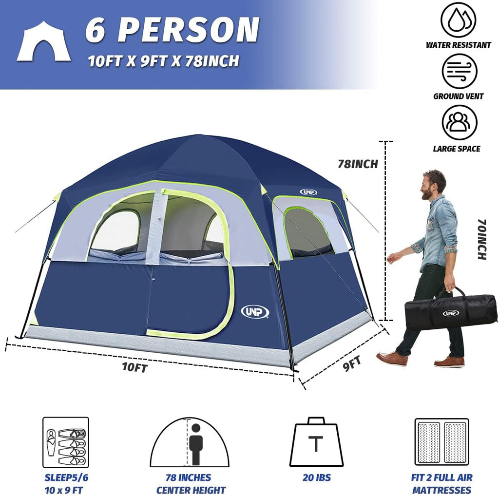 UNP 6 - Person Weather - Shield Cabin - by UNP OUTDOOR-Dimension View
