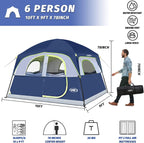 UNP 6 - Person Weather - Shield Cabin - by UNP OUTDOOR-Dimension View