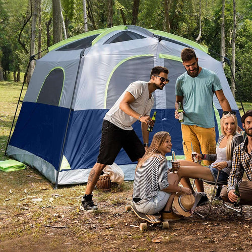 UNP 6 - Person Weather - Shield Cabin Camping Tent with Steel Poles - by UNP OUTDOOR